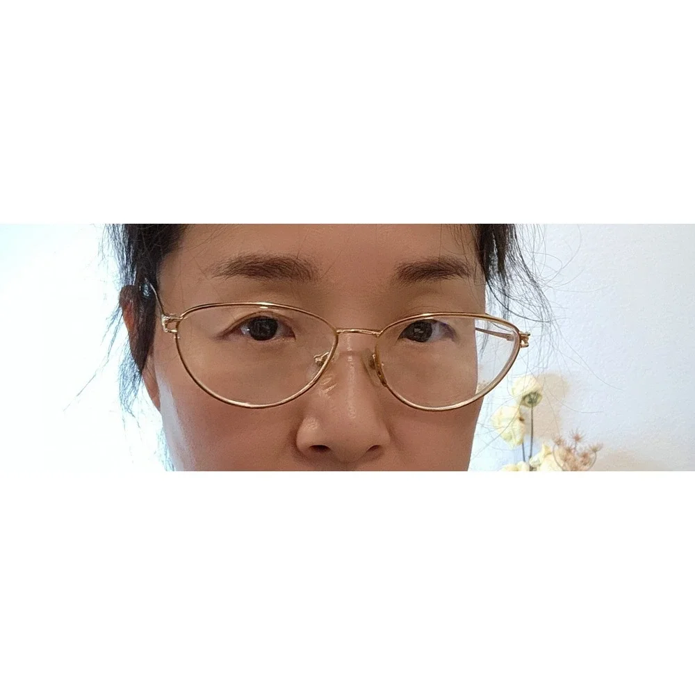 Vintage Tura‎ MOD 724 DAM Gold Cat Eye Eyeglass Frame 56-15 Japan 140mm